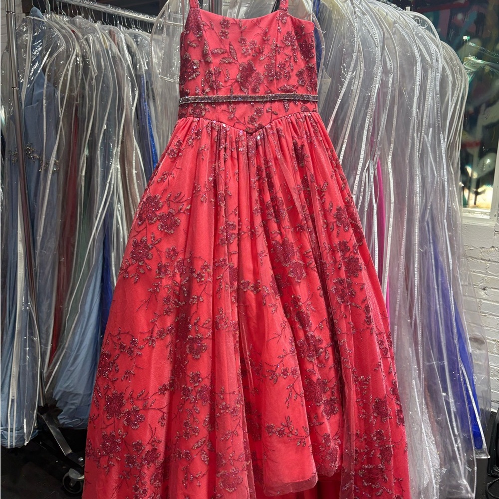 2 Cute Red Floral Kids Dress